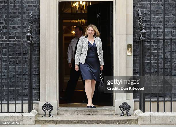 Karen Bradley leaves 10 Downing Street where she was appointed as Culture Secretary, as Prime Minister Theresa May continues to appoint her cabinet...