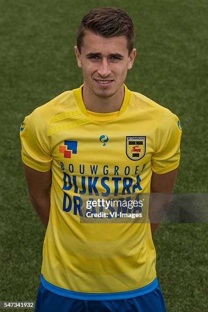 Dominik Masek during the team presentation of Cambuur Leeuwarden on July 14, 2016 at the Cambuur stadium in Leeuwarden, The Netherlands.