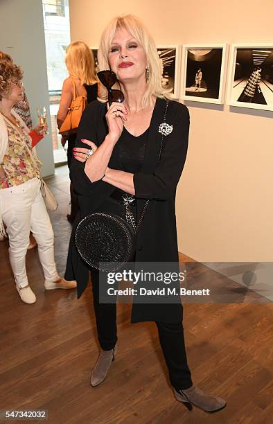 Joanna Lumley attends a private view of 'Terence Donovan: Speed Of Light' at The Photographers' Gallery on July 14, 2016 in London, England.