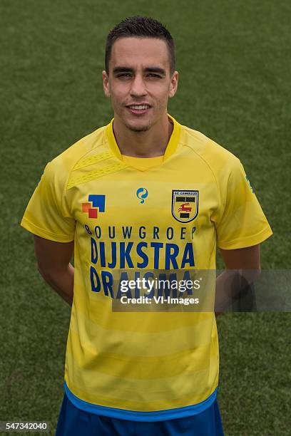 Noureddine Boutzamar during the team presentation of Cambuur Leeuwarden on July 14, 2016 at the Cambuur stadium in Leeuwarden, The Netherlands.