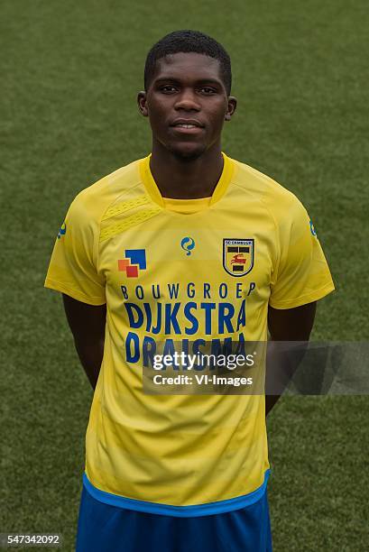 Delvechio Blackson during the team presentation of Cambuur Leeuwarden on July 14, 2016 at the Cambuur stadium in Leeuwarden, The Netherlands.