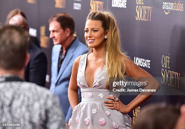 Blake Lively attends the New York premiere of 'Cafe Society' hosted by Amazon & Lionsgate with The Cinema Society at Paris Theatre on July 13, 2016...