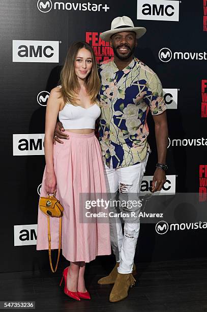 Actor Colman Domingo and actress Alycia Debnam-Carey attend "Fear the Walking Dead" photocall at FNAC Callao on July 14, 2016 in Madrid, Spain.