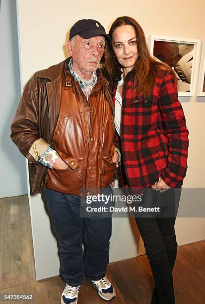 David Bailey and Catherine Bailey attend a private view of 'Terence Donovan: Speed Of Light' at The Photographers' Gallery on July 14, 2016 in...