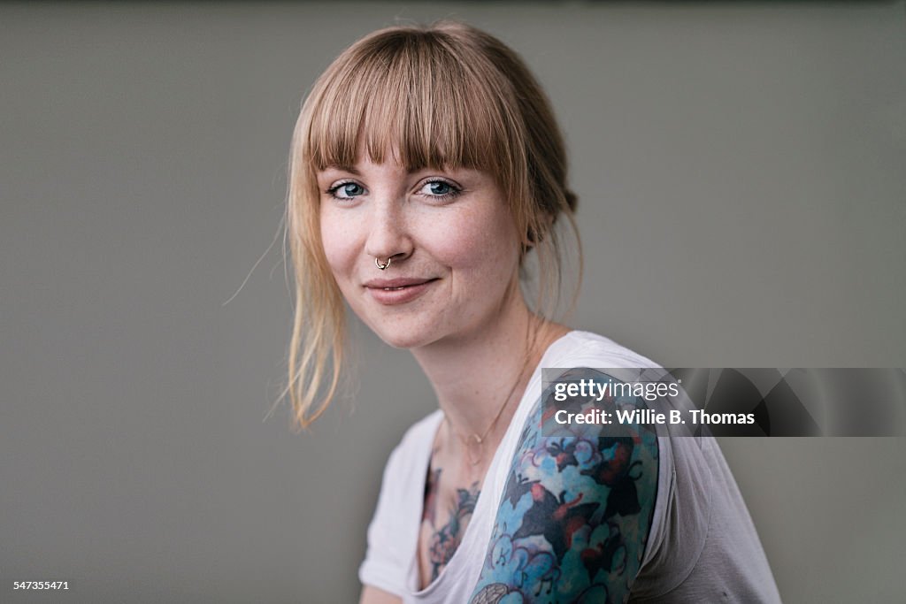 Tattooed Self-Confidence Woman