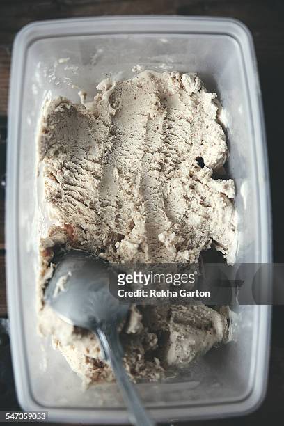 peanut butter ice cream still life - rekha garton stock-fotos und bilder