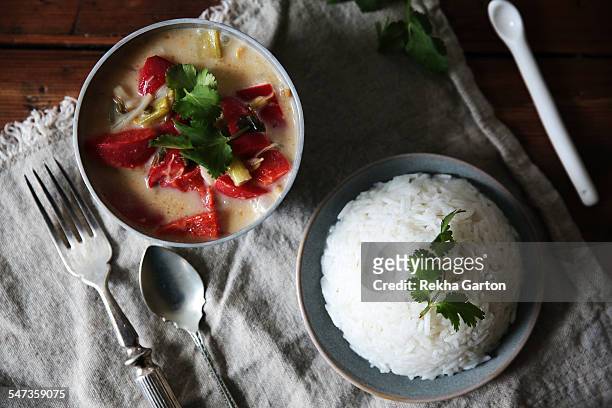 vegetable itame with rice - rekha garton stock-fotos und bilder