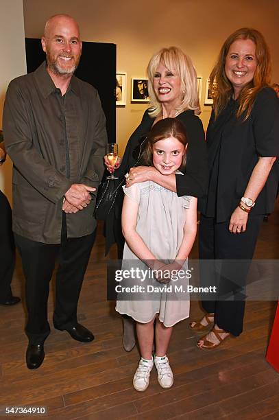 Terry Donovan, Joanna Lumley, Daisy Donovan and daughter Maisy Mazer attend a private view of 'Terence Donovan: Speed Of Light' at The Photographers'...