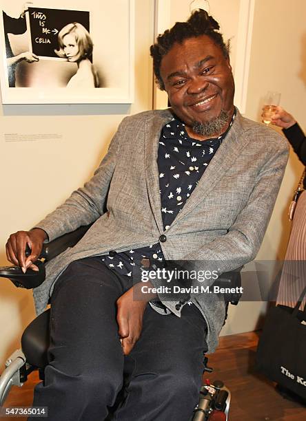 Yinka Shonibare attends a private view of 'Terence Donovan: Speed Of Light' at The Photographers' Gallery on July 14, 2016 in London, England.