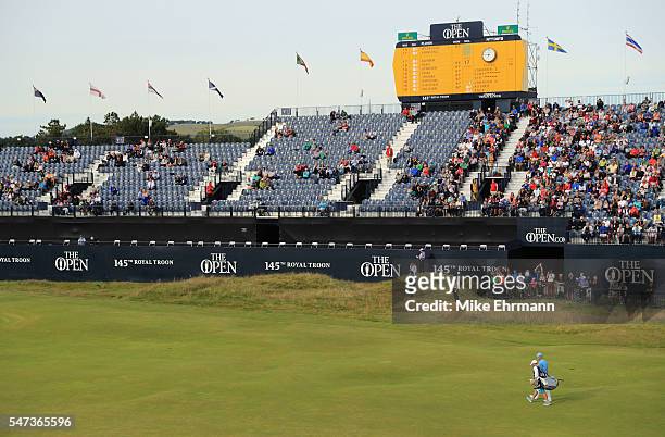 Martin Kaymer of Germany walks up the 18th during the first round on day one of the 145th Open Championship at Royal Troon on July 14, 2016 in Troon,...