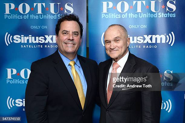 SiriusXM Host Tim Farley and former Police Commissioner Ray Kelly visit SiriusXM Studios on July 14, 2016 in New York City.