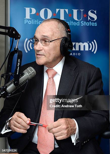 Former Police Commissioner Ray Kelly visits SiriusXM Studios on July 14, 2016 in New York City.