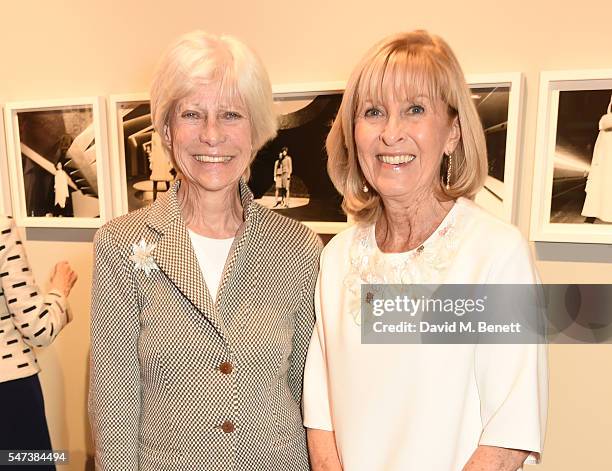 Greta Morrison and Diana Donovan attend a private view of 'Terence Donovan: Speed Of Light' at The Photographers' Gallery on July 14, 2016 in London,...