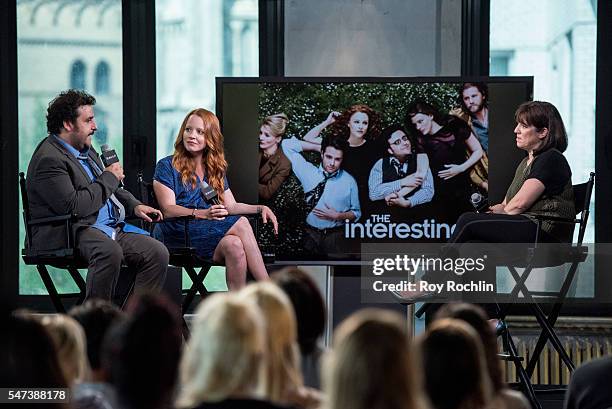 Actors David Krumholtz and Lauren Ambrose discuss "The InterestingsÓ during AOL Build at AOL HQ on July 14, 2016 in New York City.