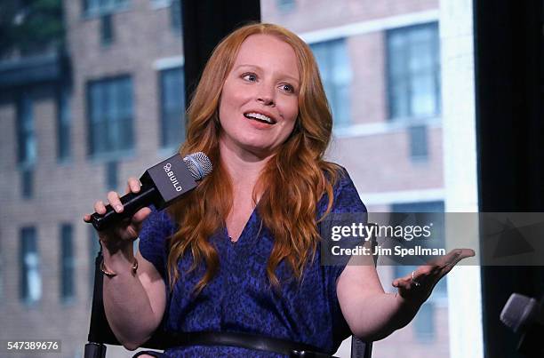 Actress Lauren Ambrose attends the AOL Build Speaker Series - Lauren Ambrose and David Krumholtz, "The Interestings" at AOL HQ on July 14, 2016 in...
