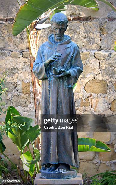 santa barbara mission in california, usa  - saint francis of assisi - st francis stock pictures, royalty-free photos & images