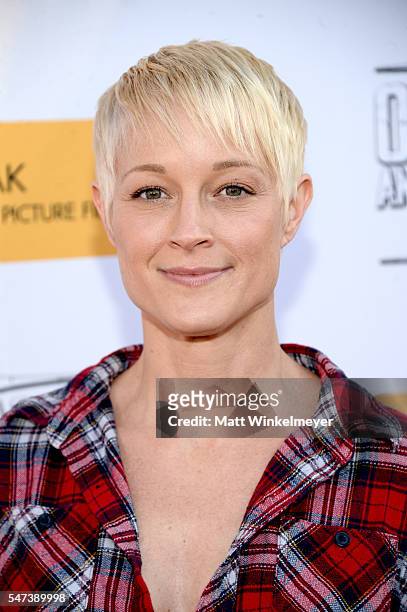Actress Teri Polo attends the premiere of Momentum Pictures' "Outlaws And Angels" at Ahrya Fine Arts Movie Theater on July 12, 2016 in Beverly Hills,...