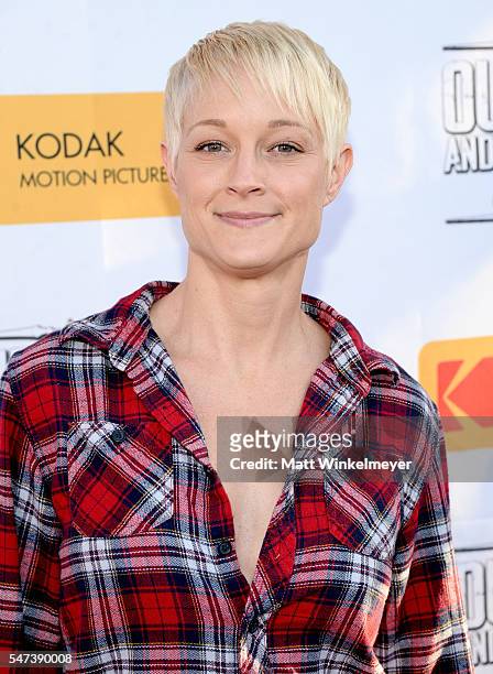 Actress Teri Polo attends the premiere of Momentum Pictures' "Outlaws And Angels" at Ahrya Fine Arts Movie Theater on July 12, 2016 in Beverly Hills,...