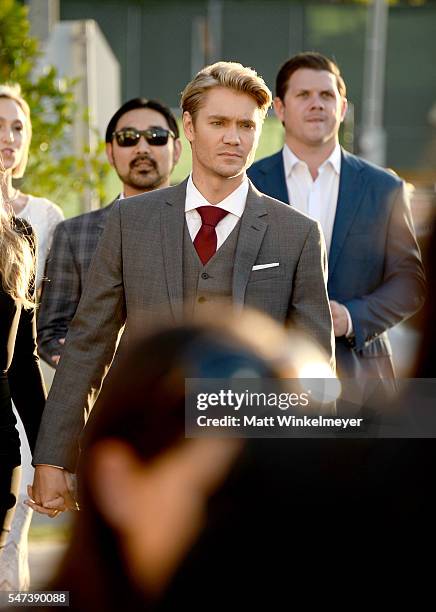 Actor Chad Michael Murray attends the premiere of Momentum Pictures' "Outlaws And Angels" at Ahrya Fine Arts Movie Theater on July 12, 2016 in...