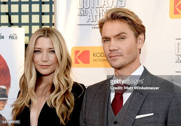 Actors Sarah Roemer and Chad Michael Murray attend the premiere of Momentum Pictures' "Outlaws And Angels" at Ahrya Fine Arts Movie Theater on July...