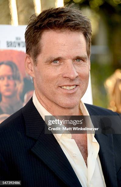 Actress Ben Browder attends the premiere of Momentum Pictures' "Outlaws And Angels" at Ahrya Fine Arts Movie Theater on July 12, 2016 in Beverly...