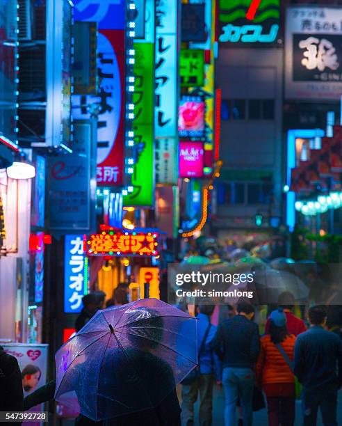 kabukicho red-light district in shinjuku, tokyo, japan. - red light district 個照片及圖片檔