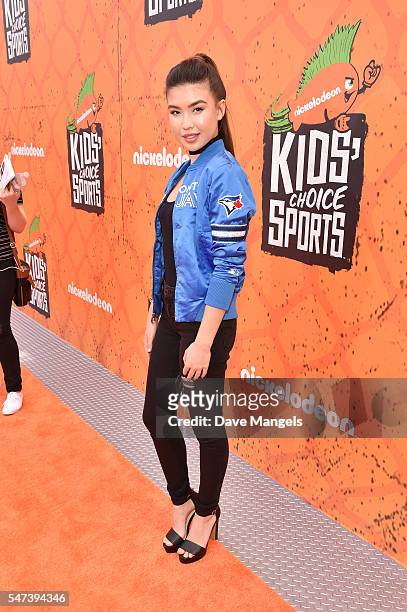 Actress Erika Tham attends the Nickelodeon Kids' Choice Sports Awards 2016 at UCLA's Pauley Pavilion on July 14, 2016 in Westwood, California.
