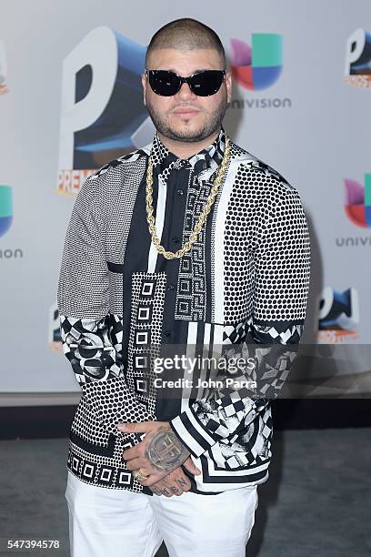 Singer Farruko attends the Univision's 13th Edition Of Premios Juventud Youth Awards at Bank United Center on July 14, 2016 in Miami, Florida.