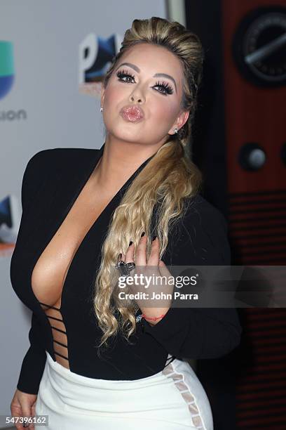 Chiquis Rivera attends the Univision's 13th Edition Of Premios Juventud Youth Awards at Bank United Center on July 14, 2016 in Miami, Florida.