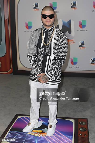 Singer Farruko attends the Univision's 13th Edition Of Premios Juventud Youth Awards at Bank United Center on July 14, 2016 in Miami, Florida.