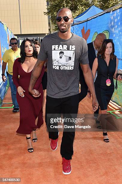 Vanessa Laine Bryant and former former NBA player Kobe Bryant attend the Nickelodeon Kids' Choice Sports Awards 2016 at UCLA's Pauley Pavilion on...