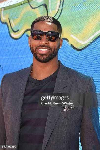 Player Tristan Thompson attends the Nickelodeon Kids' Choice Sports Awards 2016 at UCLA's Pauley Pavilion on July 14, 2016 in Westwood, California.