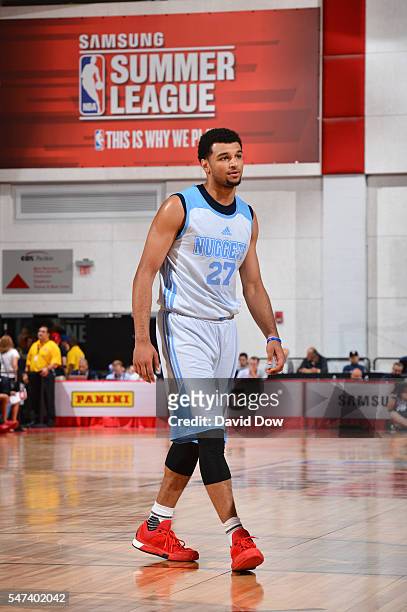 Jamal Murray of the Denver Nuggets is seen during the game against the Utah Jazz during the 2016 NBA Las Vegas Summer League game on July 14, 2016 at...