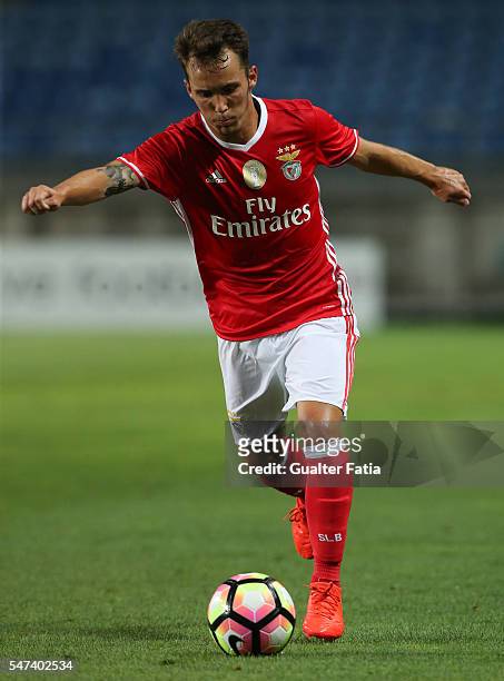 Benfica's defender from Spain Alex Grimaldo in action during the Algarve Football Cup Pre Season Friendly match between SL Benfica and Vitoria...
