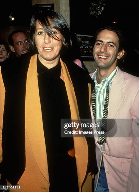 Donna Karan and Marc Jacobs attend the Grand Opening of Planet Hollywood on October 22, 1991 in New York City.