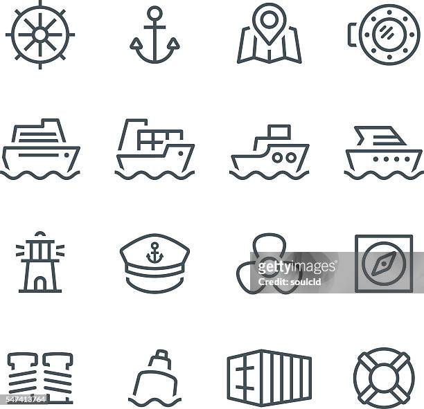 nautical icons - tied up 幅插畫檔、美工圖案、卡通及圖標