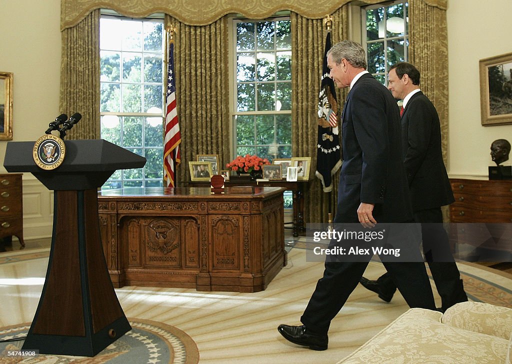 President Bush Nominates John Roberts To Be Chief Justice