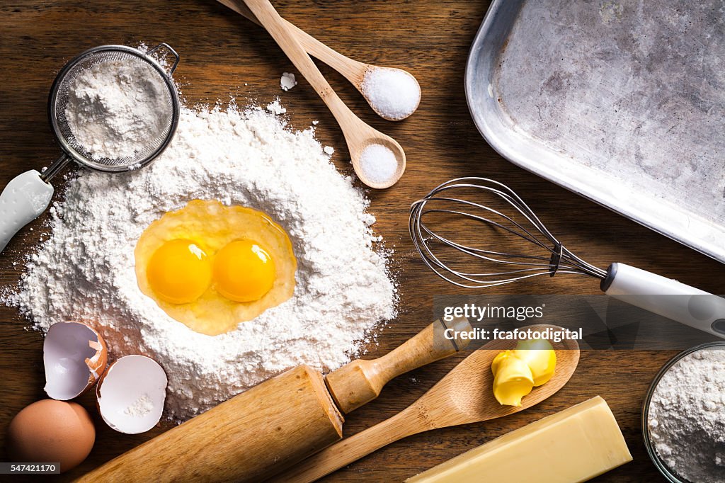 Preparing dough for baking