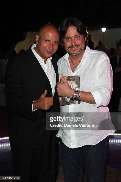 Francesco Cinquemani and Cristiano De Andre attend the 2016 Ischia Global Film & Music Fest on July 14, 2016 in Ischia, Italy.