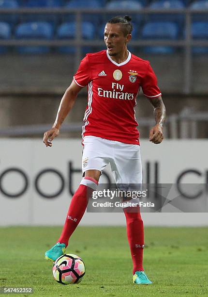 Benfica's midfielder from Serbia Ljubomir Fejsa in action during the Algarve Football Cup Pre Season Friendly match between SL Benfica and Vitoria...