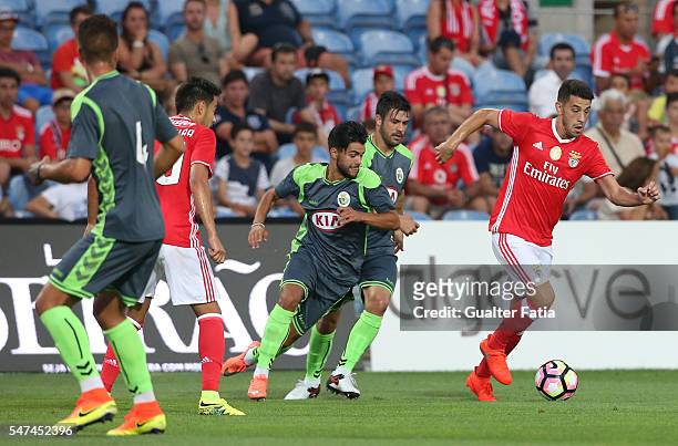 Benfica's midfielder Pizzi in action during the Algarve Football Cup Pre Season Friendly match between SL Benfica and Vitoria Setubal at Estadio do...