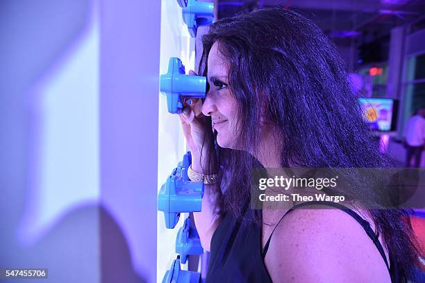 Guests enjoy interactive experiences at the opening party and celebration of LOVE: From Cave to Keyboard, Imagined by Pepsi at 433 Broadway on July...