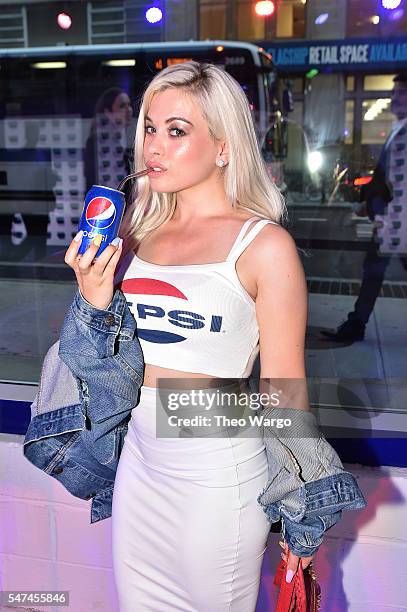 Nicollette attends the opening party and celebration of LOVE: From Cave to Keyboard, Imagined by Pepsi at 433 Broadway on July 14, 2016 in New York...