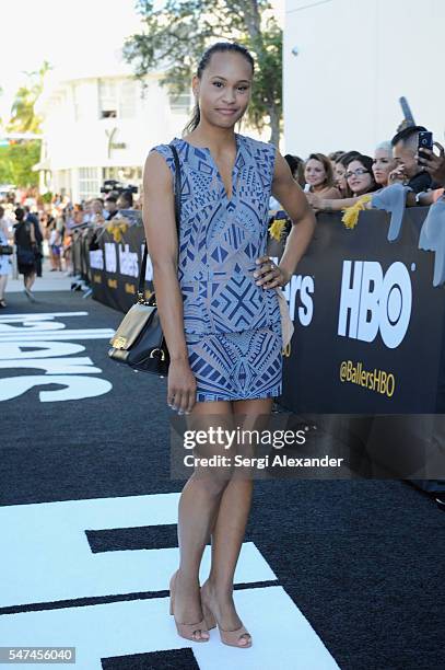 Olympic Taekwondo Competitor Paige McPherson attends the HBO Ballers Season 2 Red Carpet Premiere and Reception on July 14, 2016 at New World...