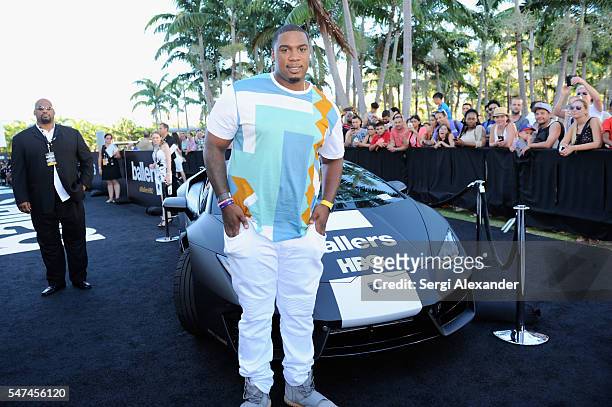 Donovan Carter attends the HBO Ballers Season 2 Red Carpet Premiere and Reception on July 14, 2016 at New World Symphony in Miami Beach, Florida.