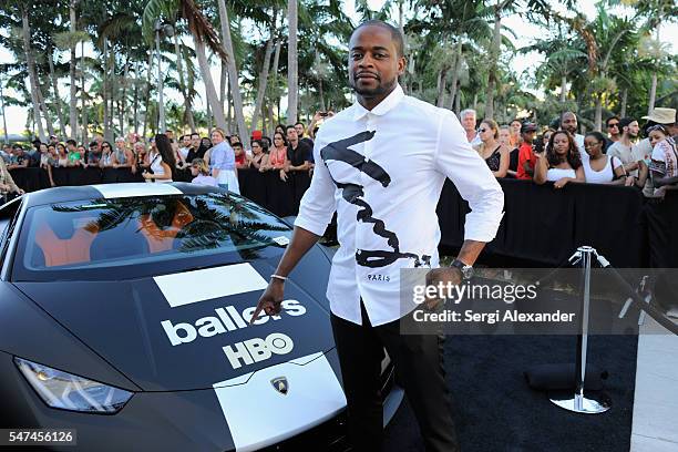 Dule Hill attends the HBO Ballers Season 2 Red Carpet Premiere and Reception on July 14, 2016 at New World Symphony in Miami Beach, Florida.