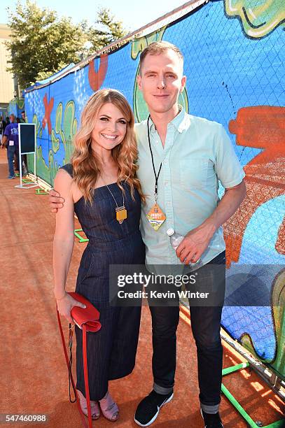 Stevie Nelson and guest attend the Nickelodeon Kids' Choice Sports Awards 2016 at UCLA's Pauley Pavilion on July 14, 2016 in Westwood, California.