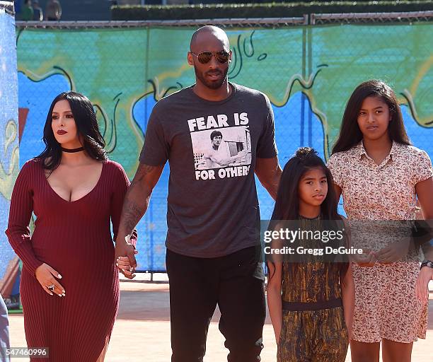 Kobe Bryant, wife Vanessa Bryant, daughter's Gianna Maria Onore Bryant and Natalia Diamante Bryant arrive at Nickelodeon Kids' Choice Sports Awards...