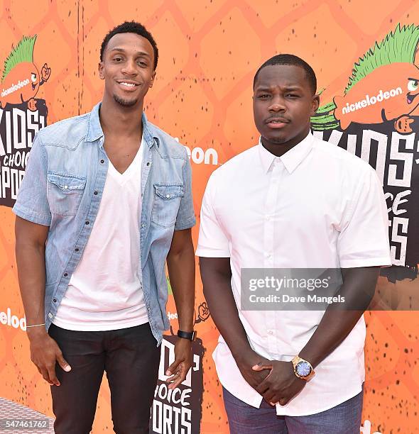 Playes Ish Smith and guest attend the Nickelodeon Kids' Choice Sports Awards 2016 at UCLA's Pauley Pavilion on July 14, 2016 in Westwood, California.