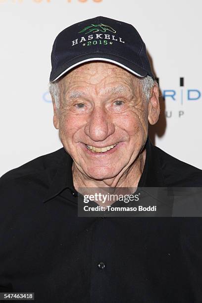 Director Mel Brooks attends the premiere of Music Box Films' "Norman Lear: Just Another Version Of You" at The WGA Theater on July 14, 2016 in...